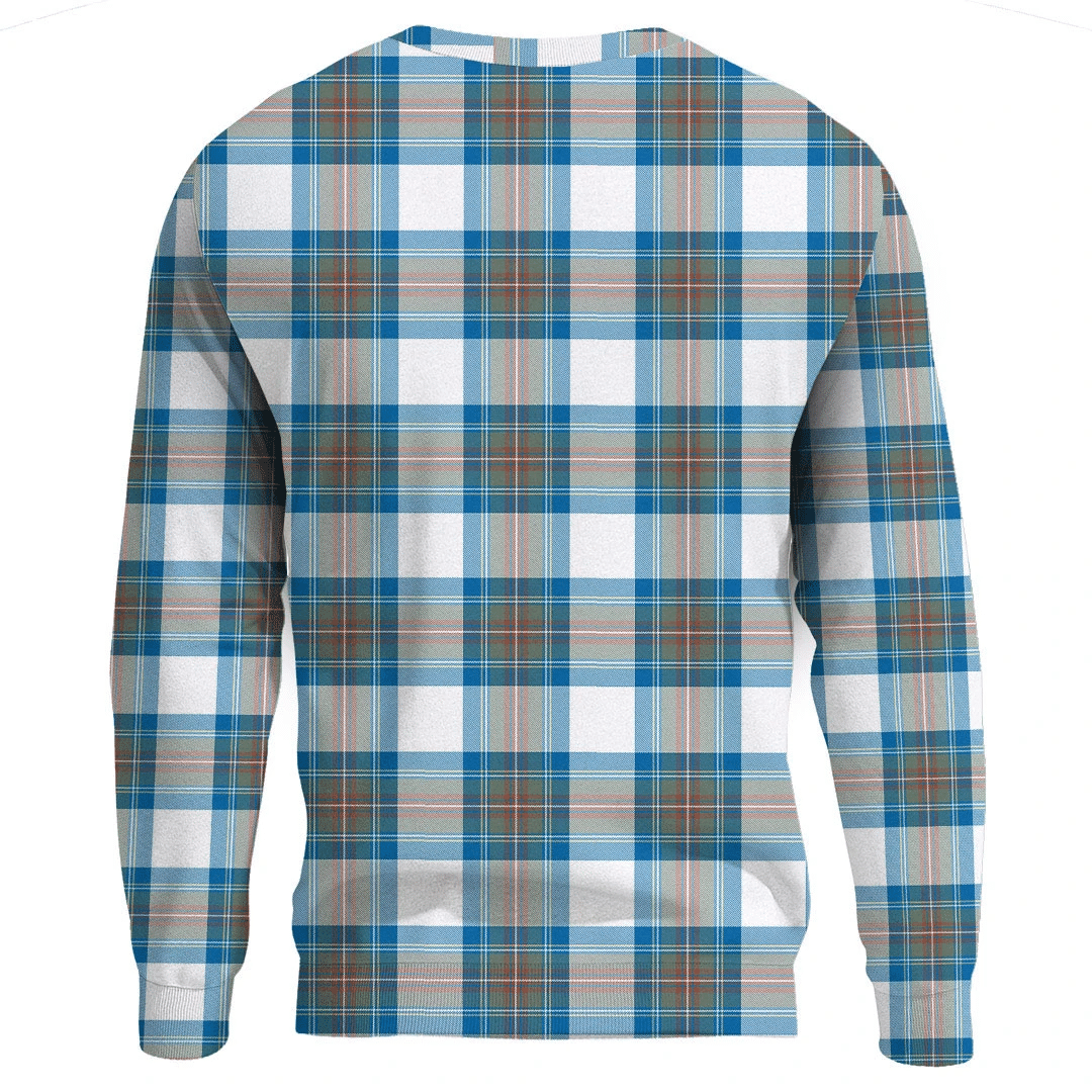 Stewart Muted Blue Tartan Plaid Sweatshirt