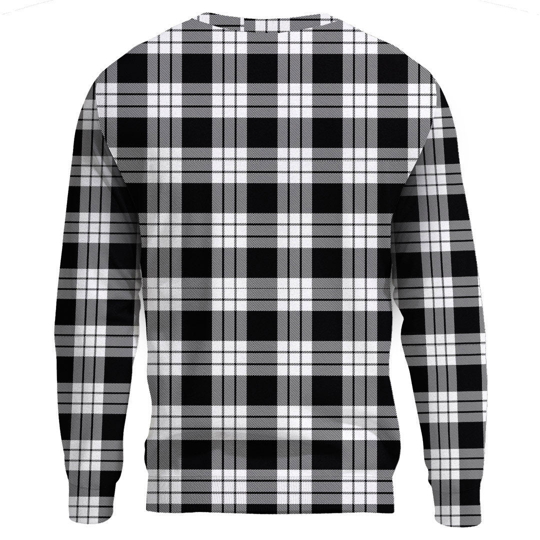 MacFarlane Black & White Ancient Tartan Plaid Sweatshirt