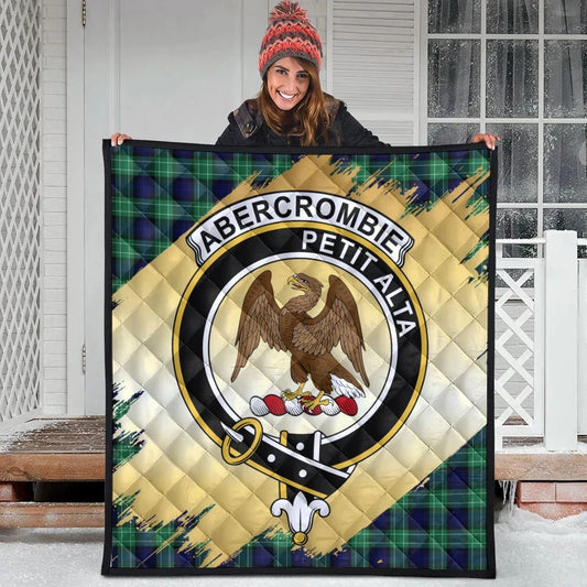 Abercrombie Tartan Premium Quilt Scotland Gold Royal Style