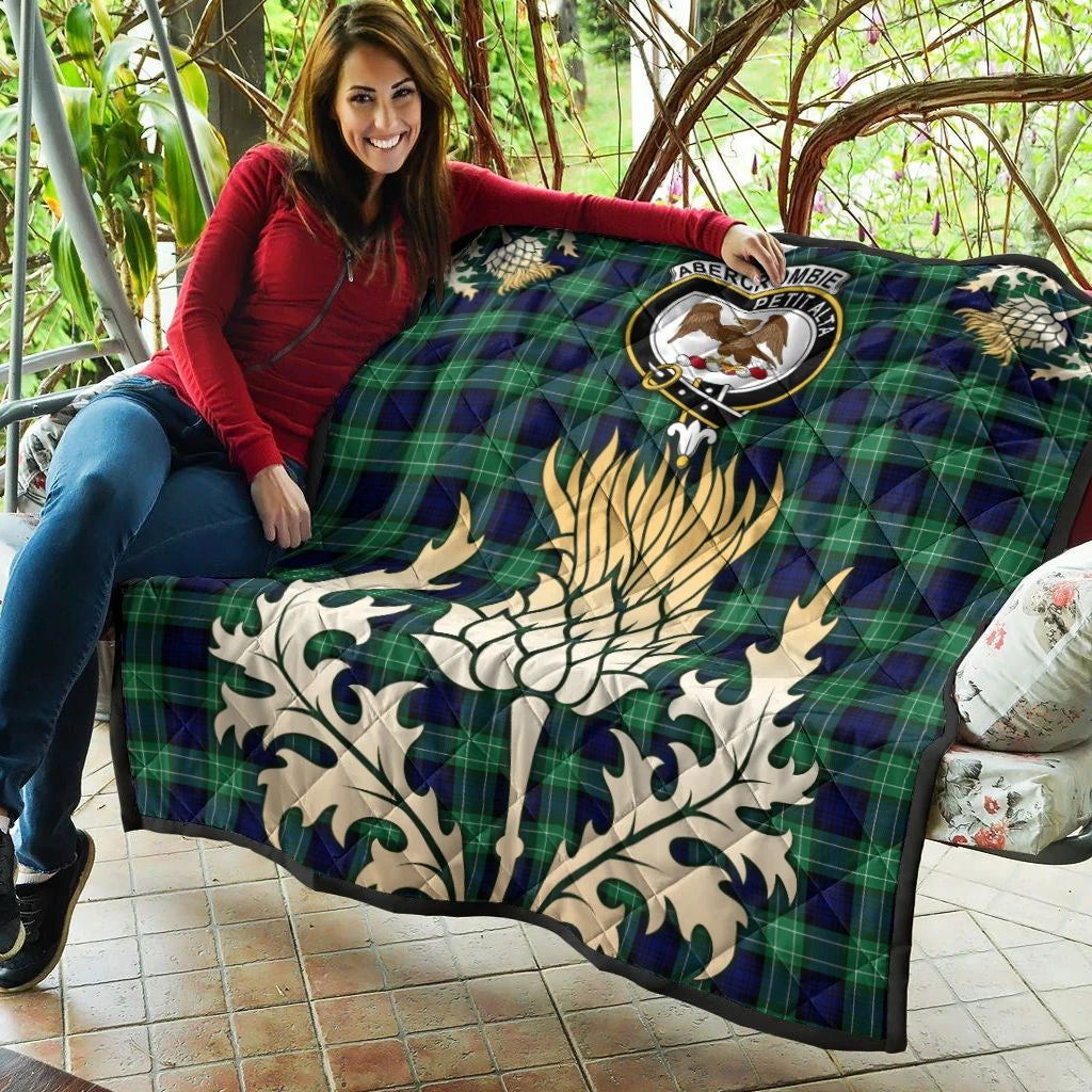 Abercrombie Tartan Premium Quilt Thistle Gold Royal Style