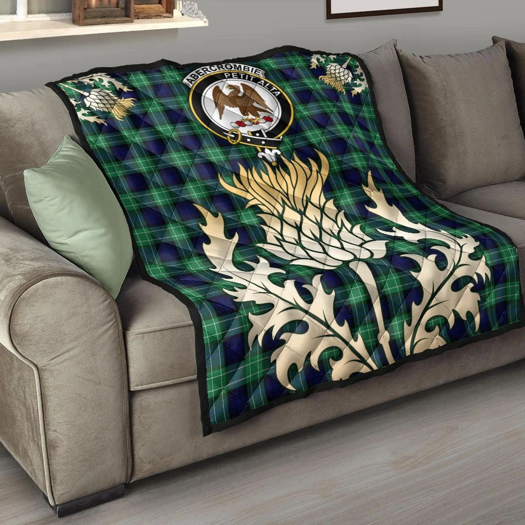 Abercrombie Tartan Premium Quilt Thistle Gold Royal Style