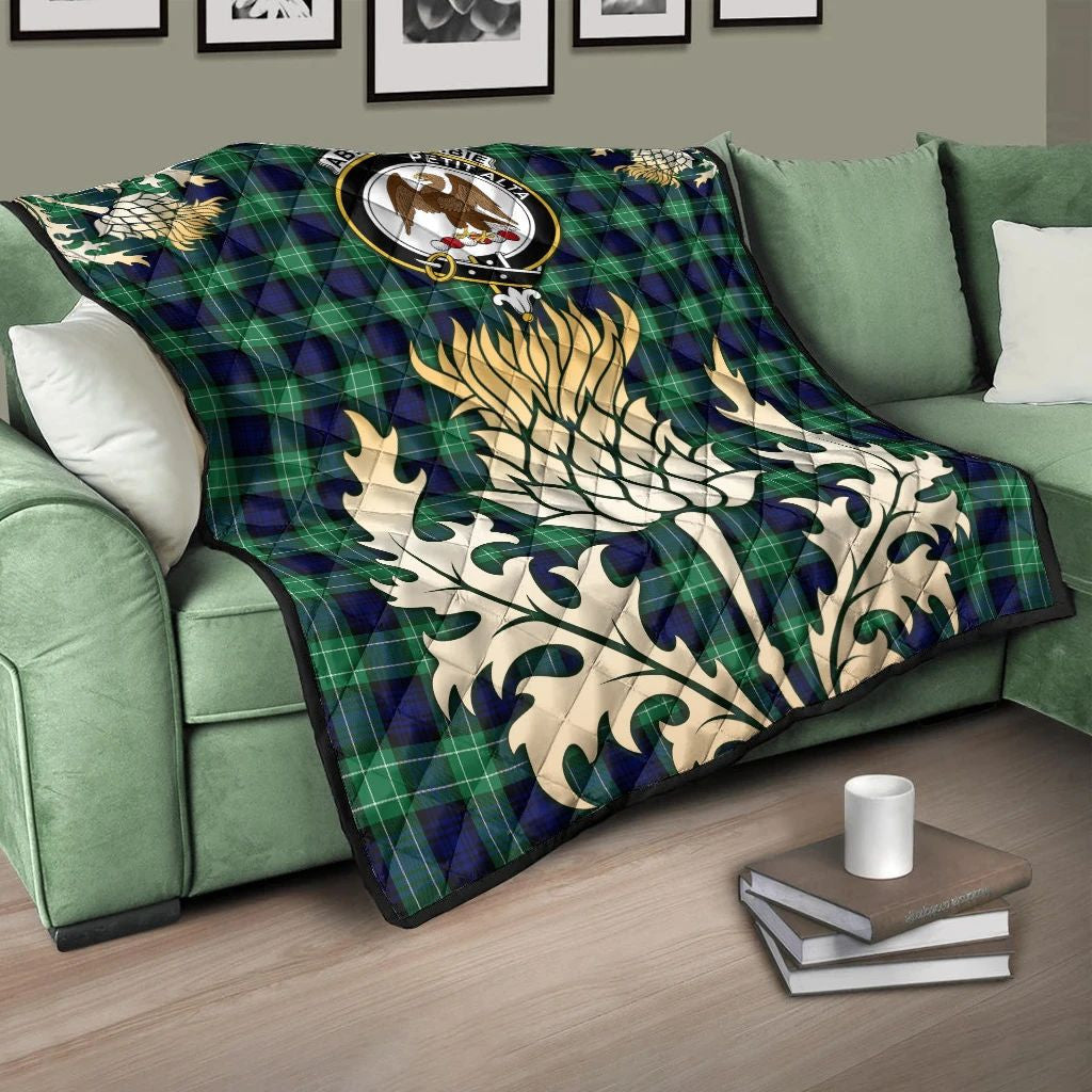 Abercrombie Tartan Premium Quilt Thistle Gold Royal Style