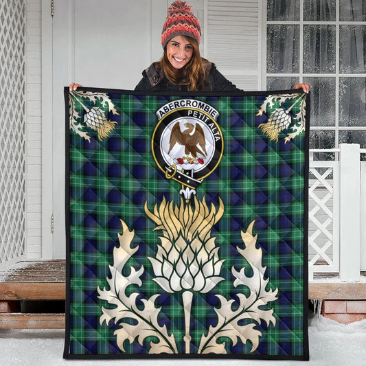 Abercrombie Tartan Premium Quilt Thistle Gold Royal Style