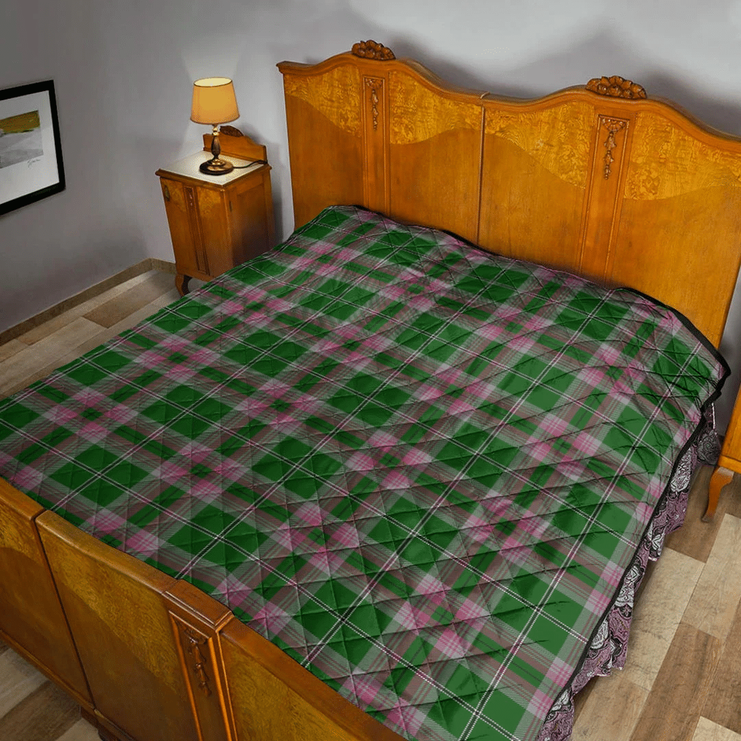 Gray Tartan Plaid Quilt