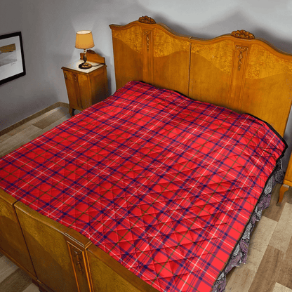 Rose Modern Tartan Plaid Quilt