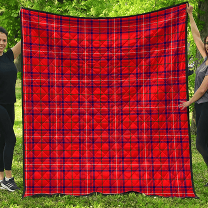 Rose Modern Tartan Plaid Quilt