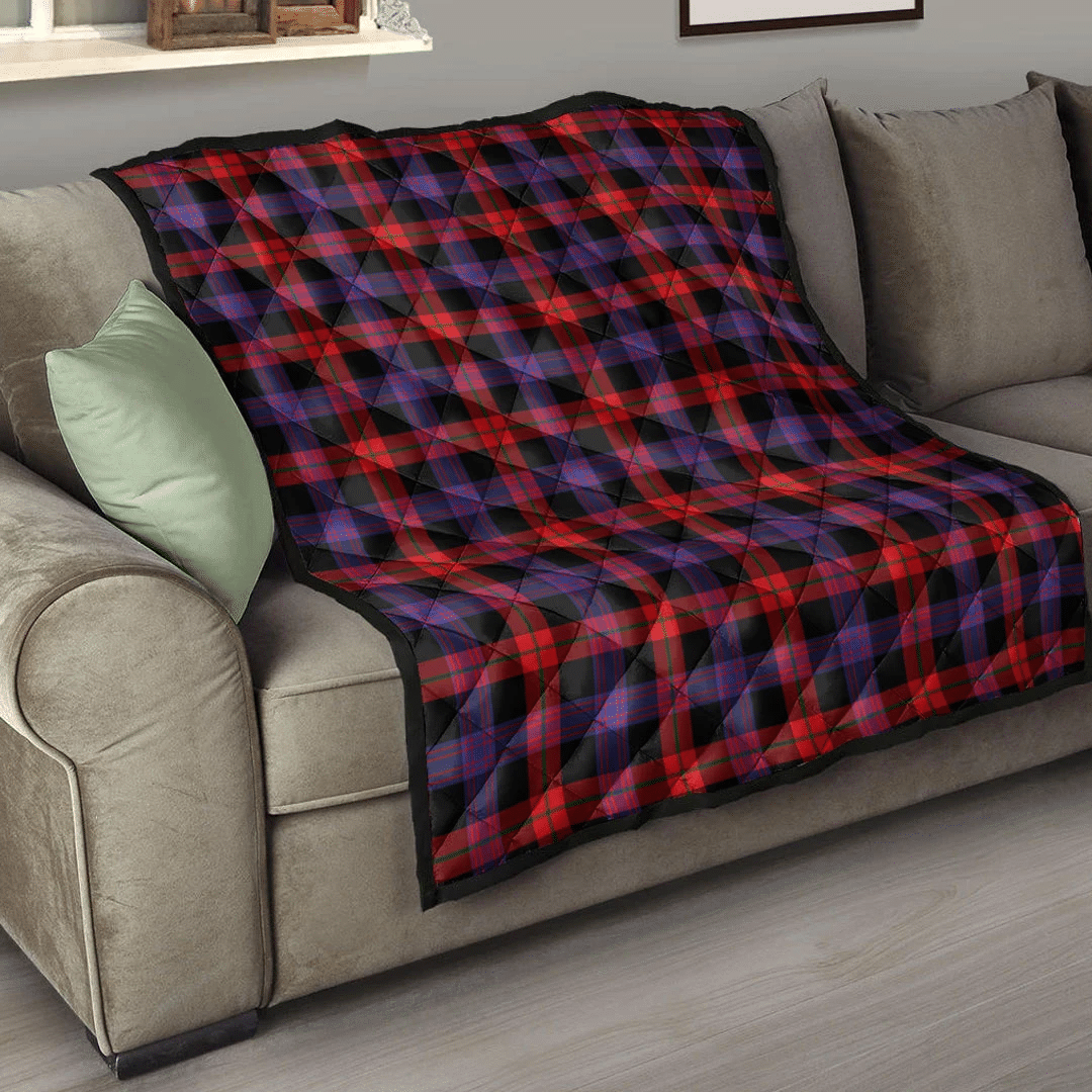 Brown Modern Tartan Plaid Quilt