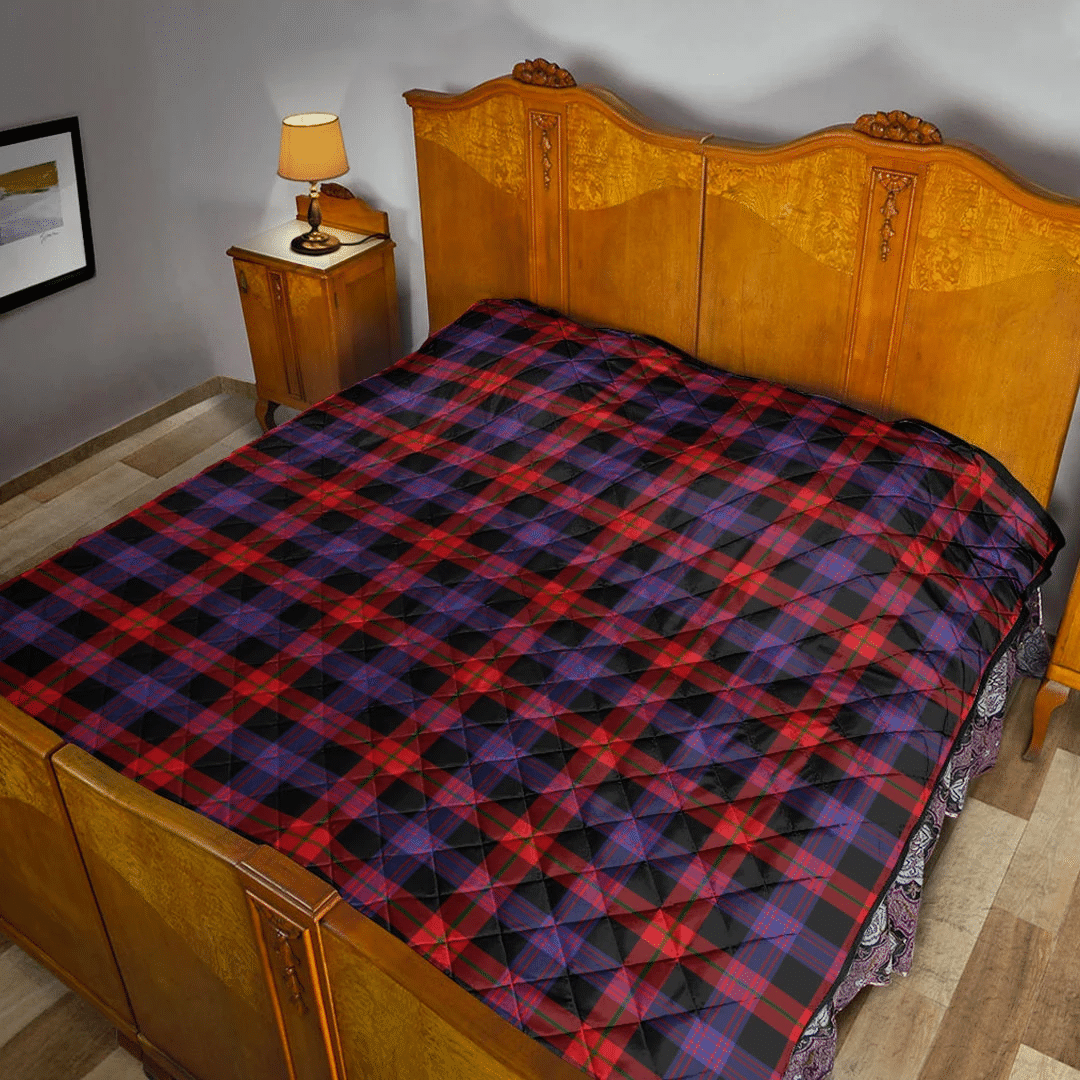 Brown Modern Tartan Plaid Quilt