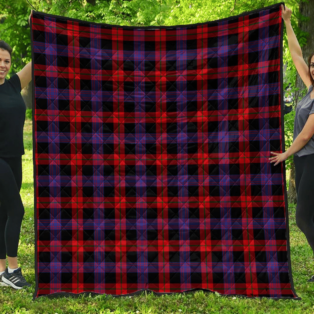 Brown Modern Tartan Plaid Quilt