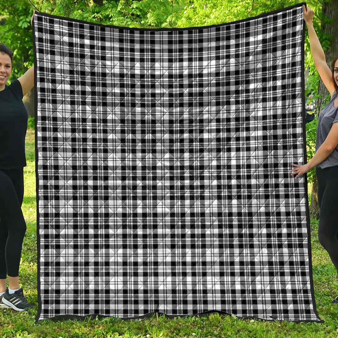 Scott Black & White Modern Tartan Plaid Quilt