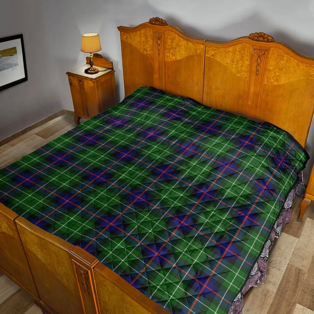 Leslie Hunting Ancient Tartan Plaid Quilt