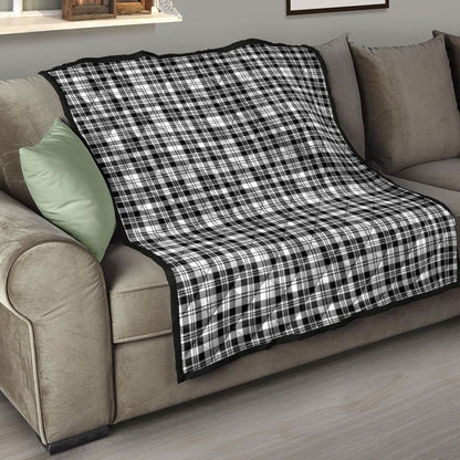 Scott Black & White Modern Tartan Plaid Quilt