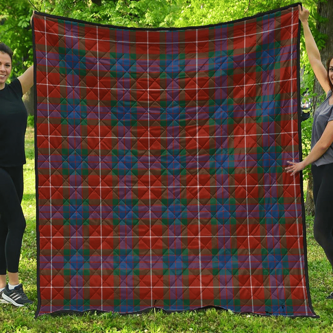 Fraser Ancient Tartan Plaid Quilt