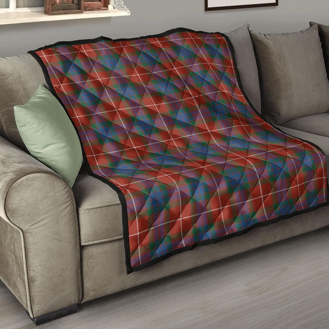 Fraser Ancient Tartan Plaid Quilt