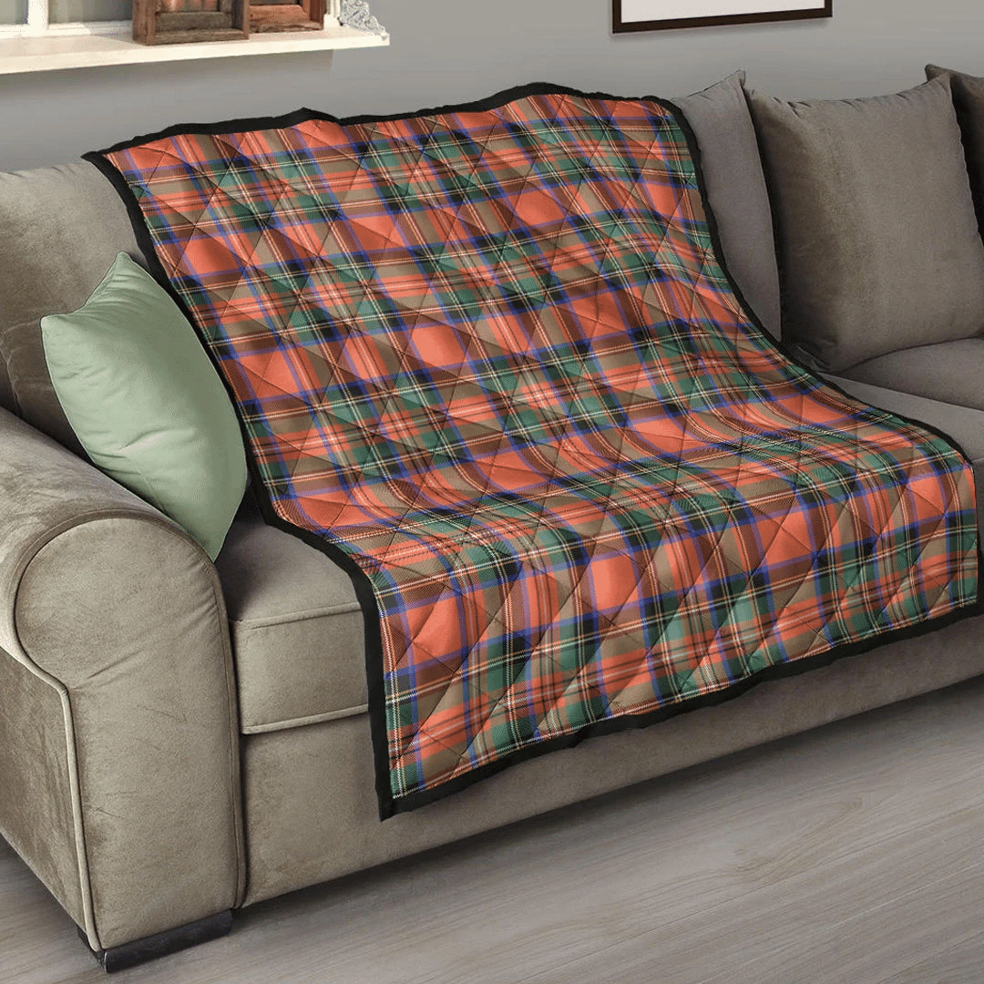 Stewart Royal Ancient Tartan Plaid Quilt