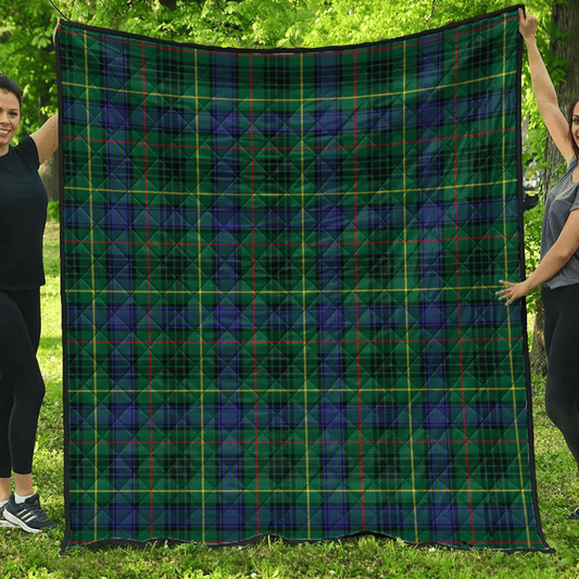 Stewart Hunting Modern Tartan Plaid Quilt