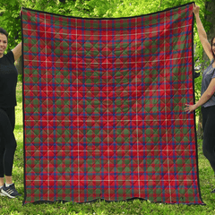 Shaw Red Modern Tartan Plaid Quilt
