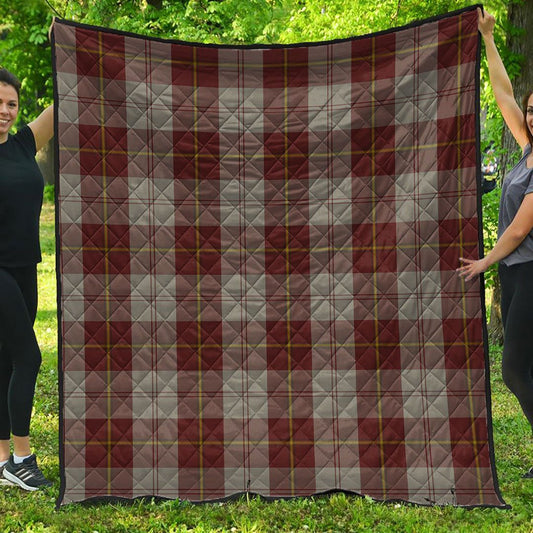 Cunningham Burgundy Dancers Tartan Plaid Quilt