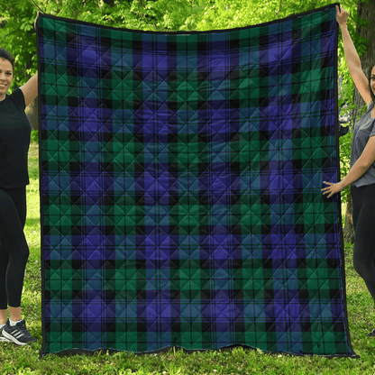 Blackwatch Modern Tartan Plaid Quilt