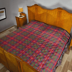 Shaw Red Modern Tartan Plaid Quilt