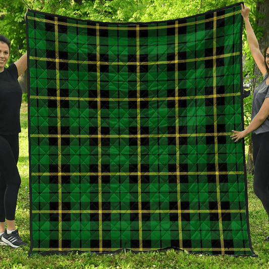 Wallace Hunting - Green Tartan Plaid Quilt