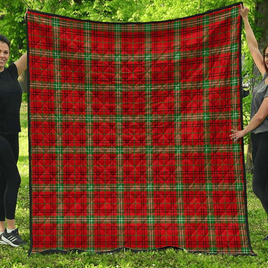 Morrison Red Modern Tartan Plaid Quilt