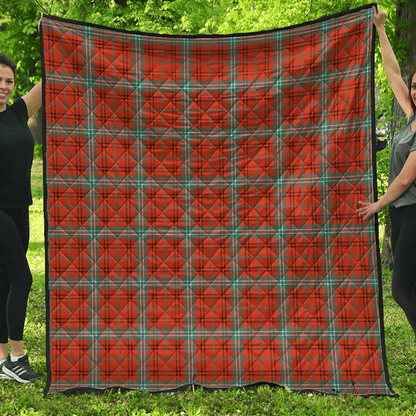 Morrison Red Ancient Tartan Plaid Quilt