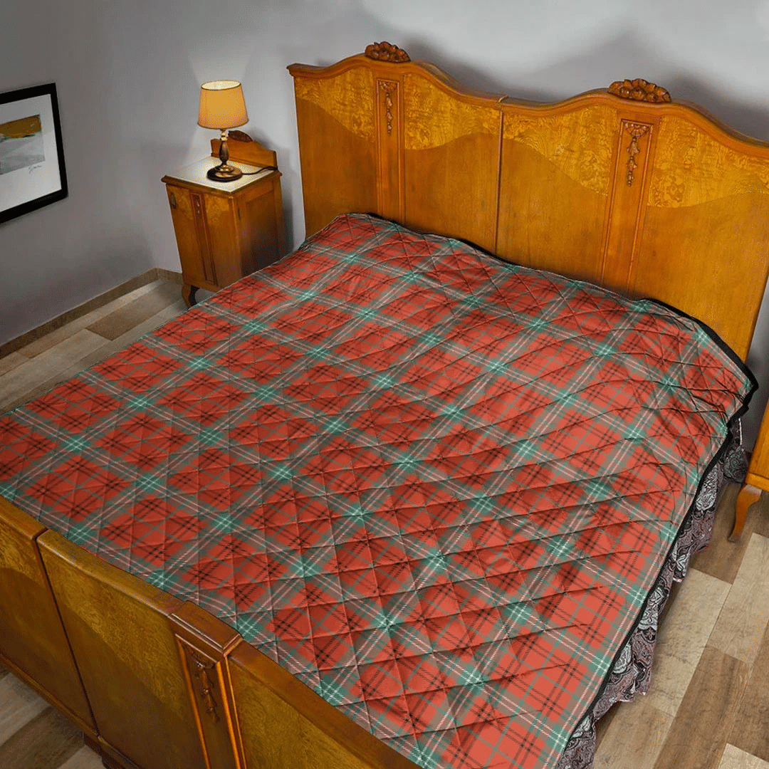 Morrison Red Ancient Tartan Plaid Quilt