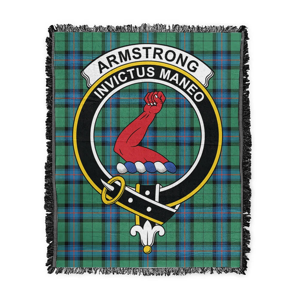 Scottish Tartan Armstrong Ancient Clan Woven Blanket Crest Style