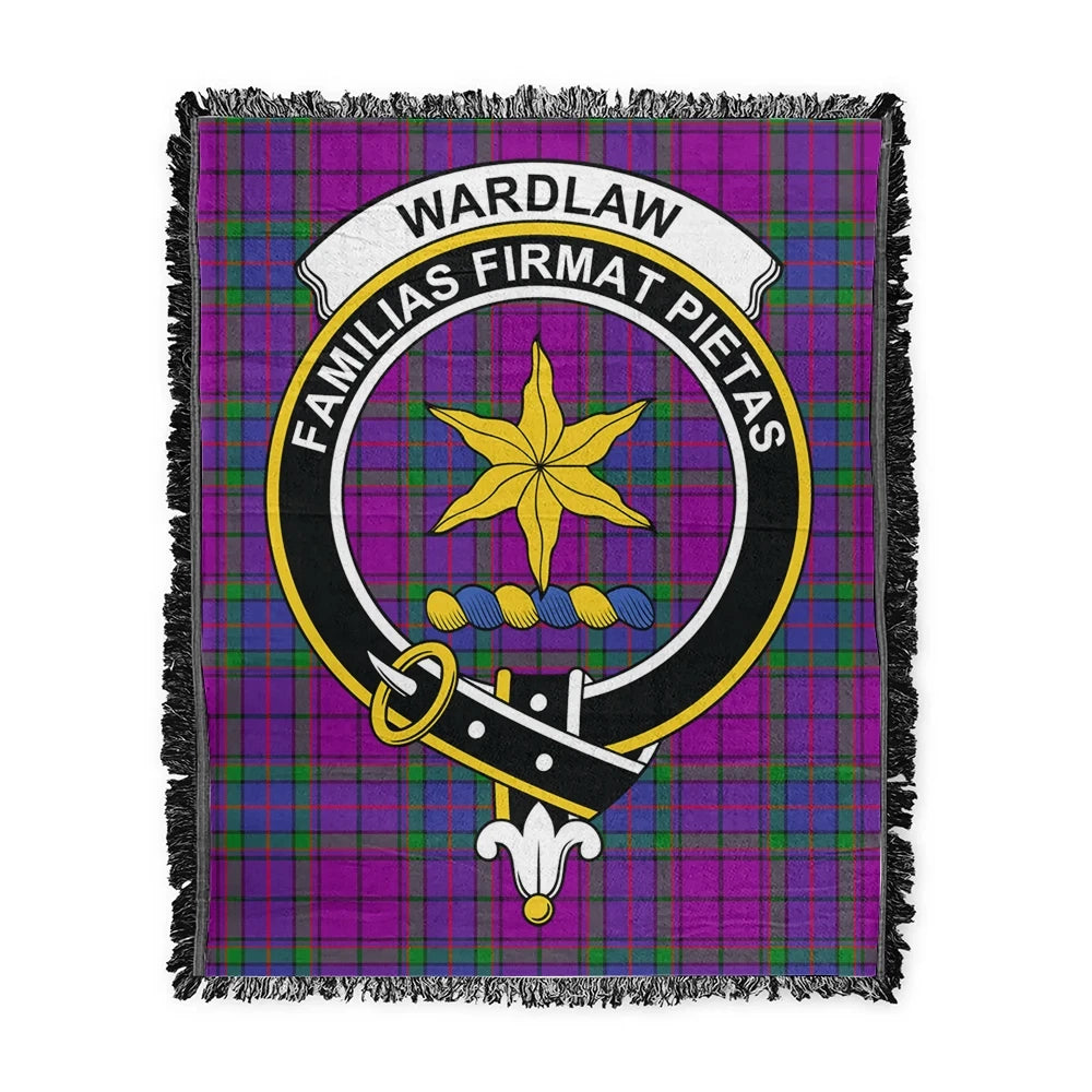 Scottish Tartan Wardlaw Modern Clan Woven Blanket Crest Style