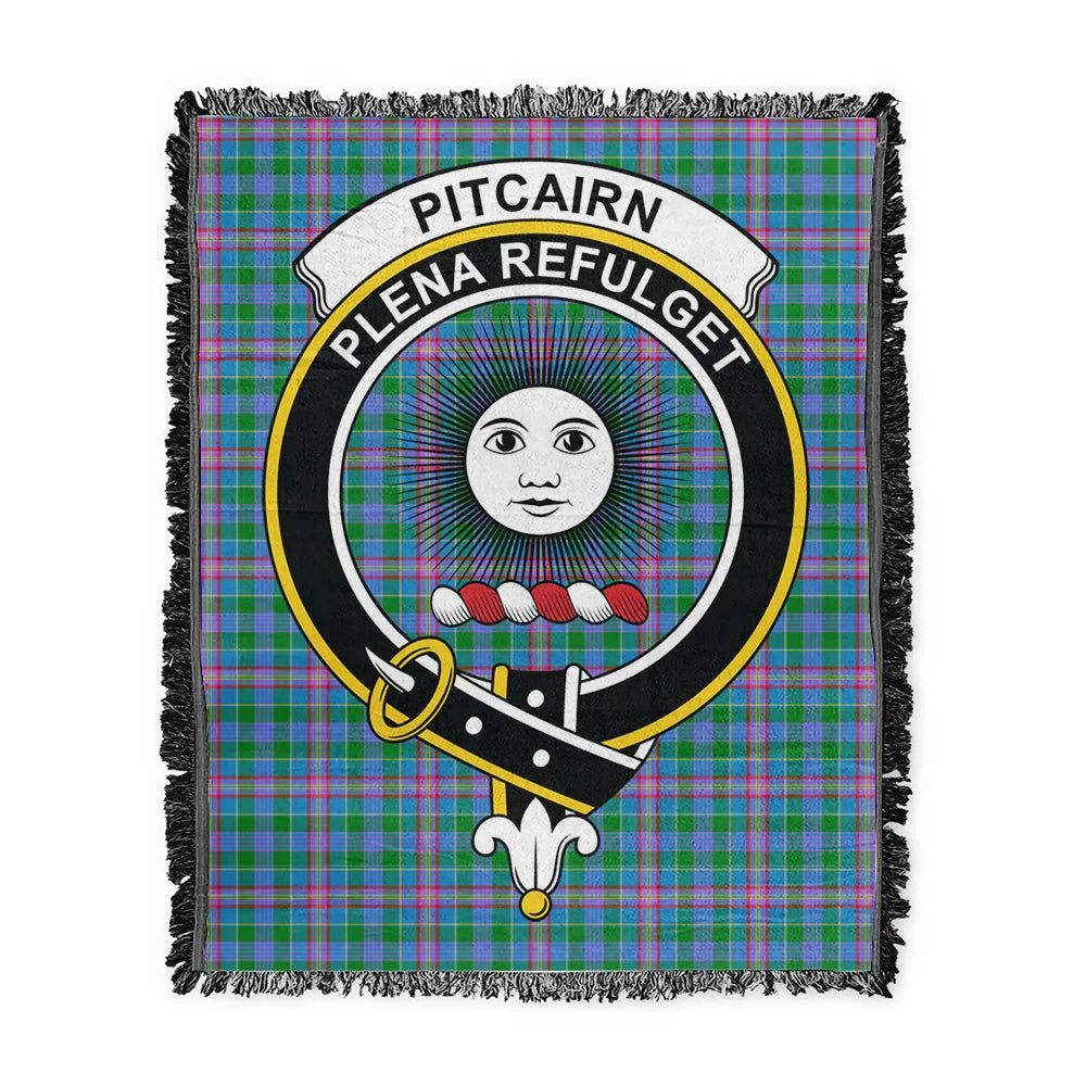 Scottish Tartan Pitcairn Hunting Clan Woven Blanket Crest Style