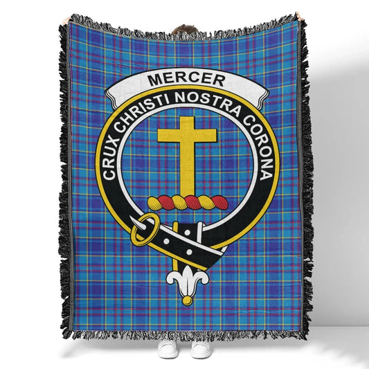 Scottish Tartan Mercer Modern Clan Woven Blanket Crest Style