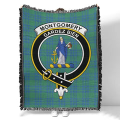 Scottish Tartan Montgomery Ancient Clan Woven Blanket Crest Style