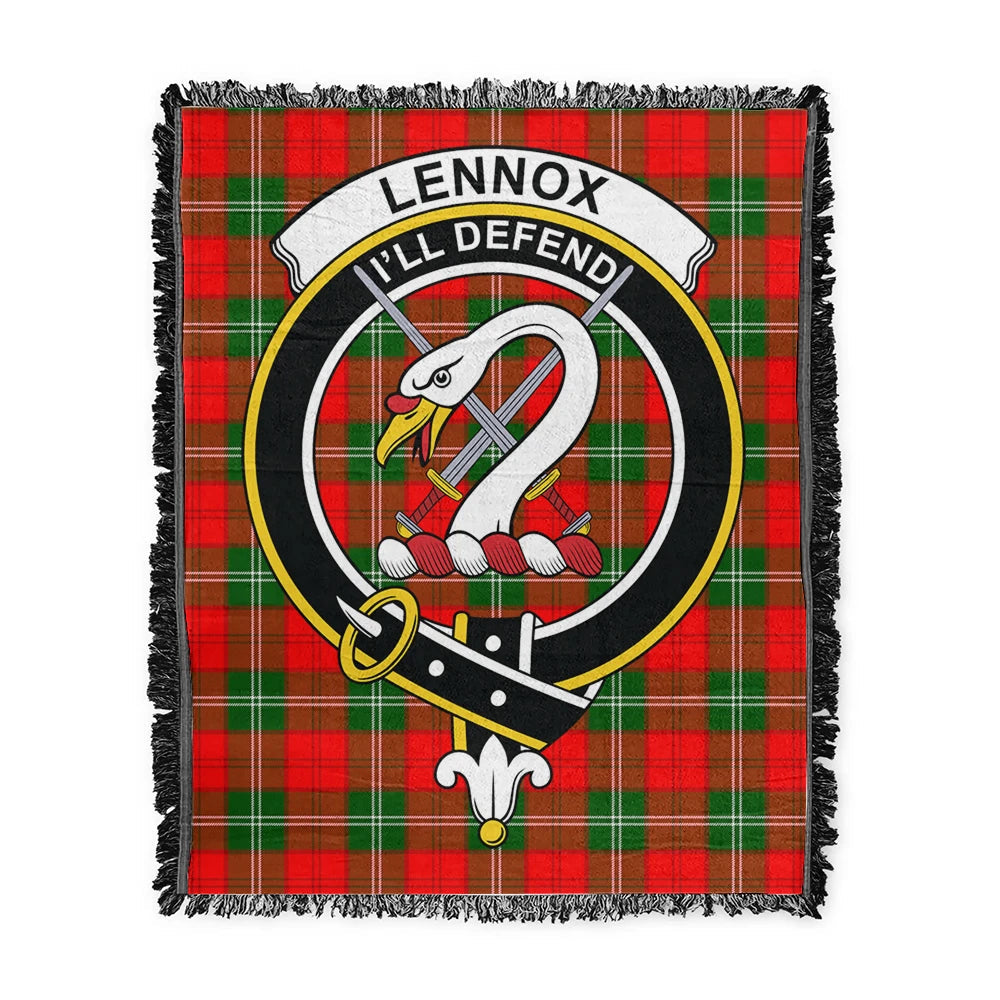 Scottish Tartan Lennox Modern Clan Woven Blanket Crest Style