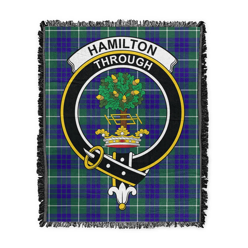 Scottish Tartan Hamilton Hunting Modern Clan Woven Blanket Crest Style