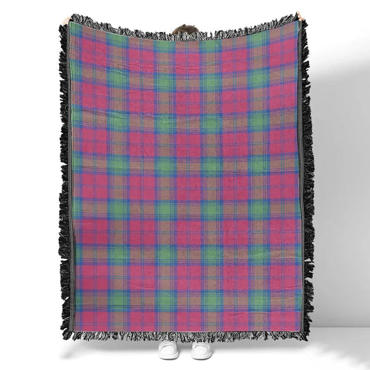 Scottish Tartan Lindsay Ancient Clan Woven Blanket Plaid Style