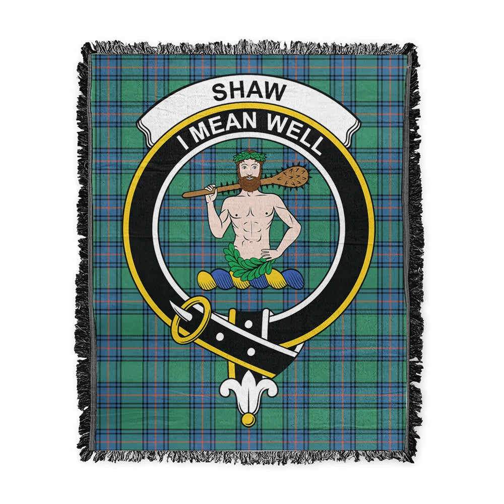 Scottish Tartan Shaw Ancient Clan Woven Blanket Crest Style