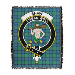 Scottish Tartan Shaw Ancient Clan Woven Blanket Crest Style