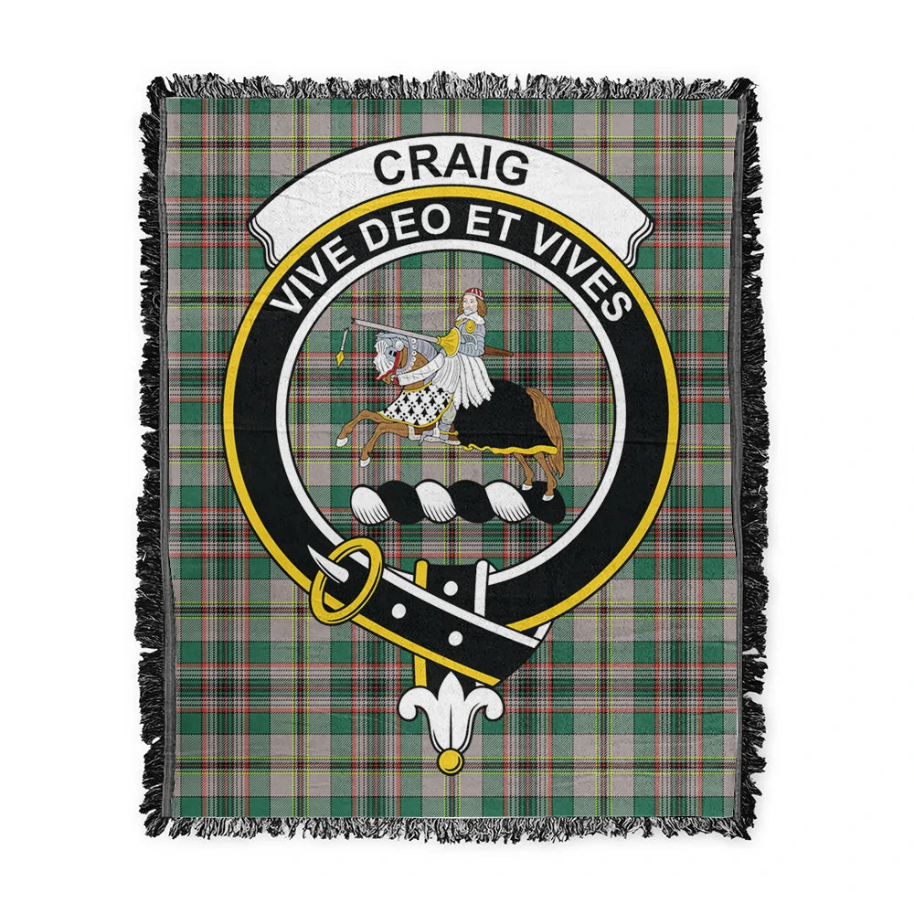 Scottish Tartan Craig Ancient Clan Woven Blanket Crest Style