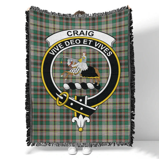 Scottish Tartan Craig Ancient Clan Woven Blanket Crest Style