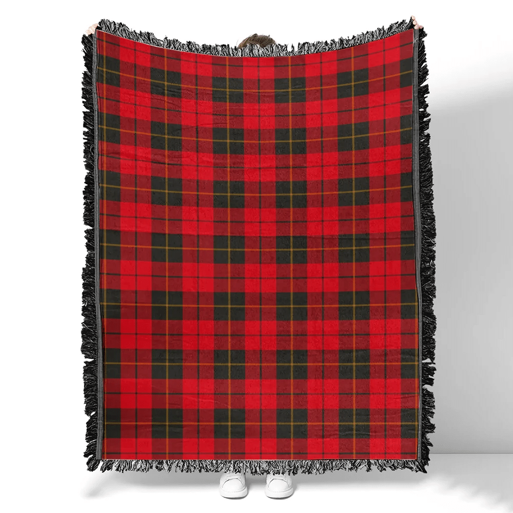 Scottish Tartan Wallace Weathered Clan Woven Blanket Plaid Style