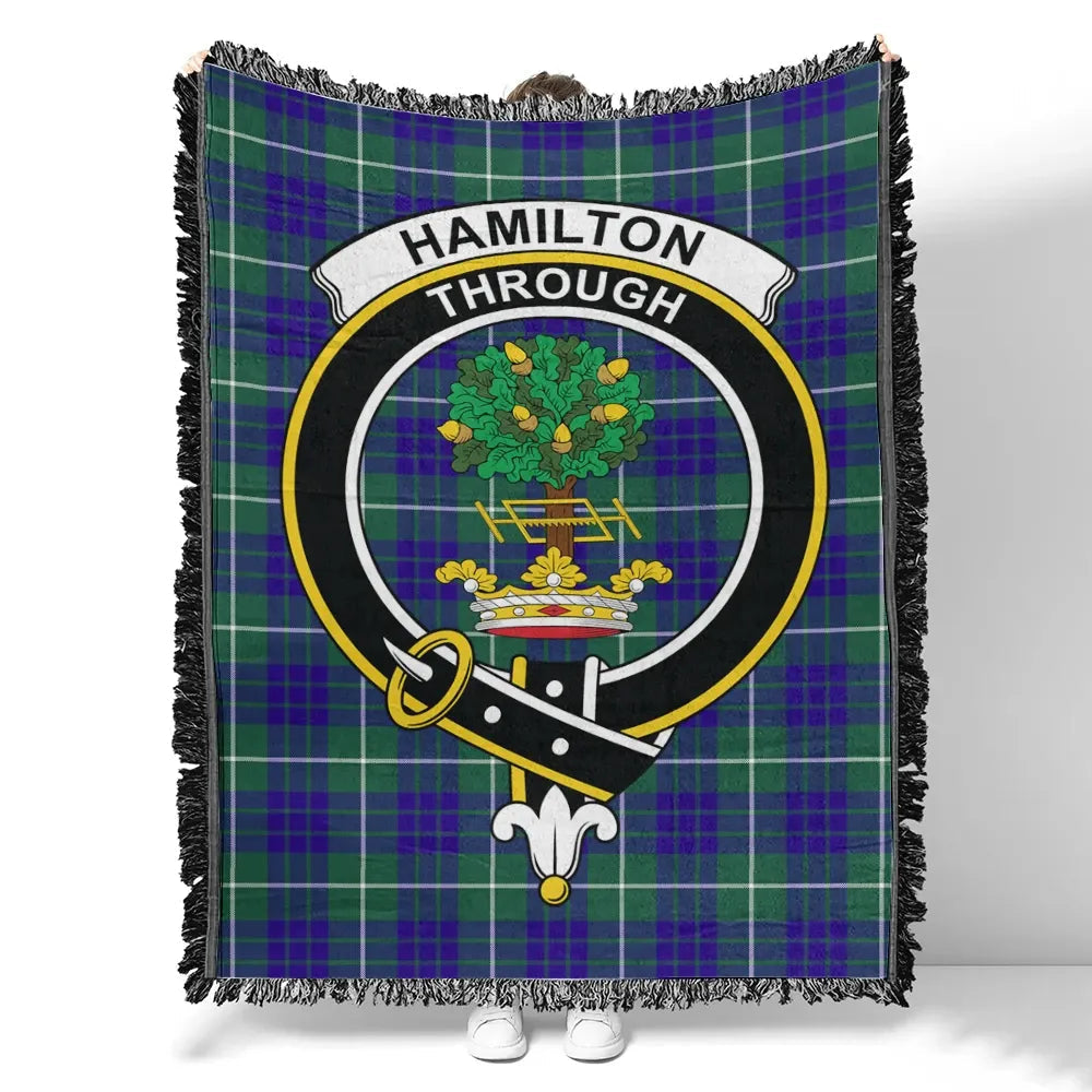 Scottish Tartan Hamilton Hunting Modern Clan Woven Blanket Crest Style