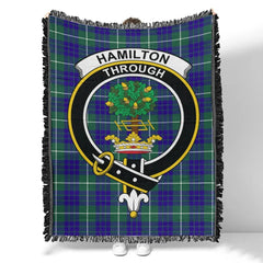 Scottish Tartan Hamilton Hunting Modern Clan Woven Blanket Crest Style