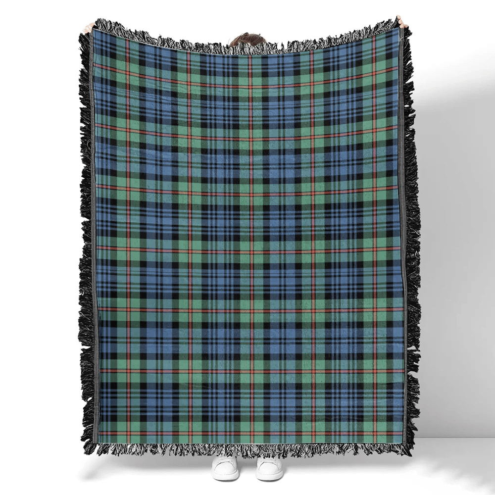 Scottish Tartan MacKinlay Ancient Clan Woven Blanket Plaid Style