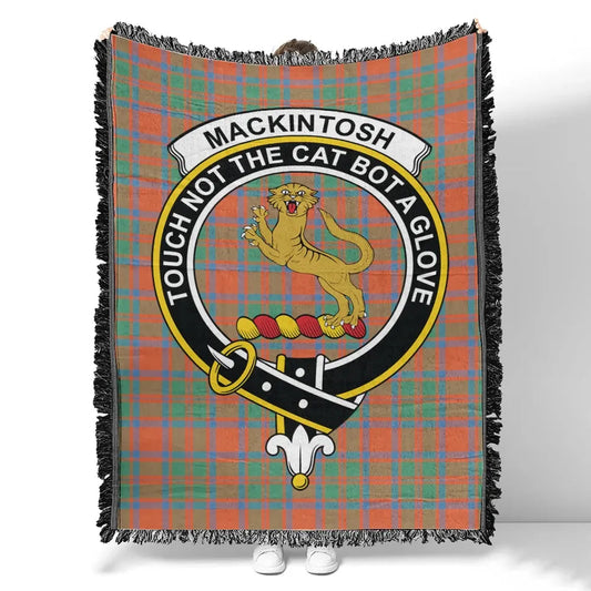 Scottish Tartan MacKintosh Ancient Clan Woven Blanket Crest Style