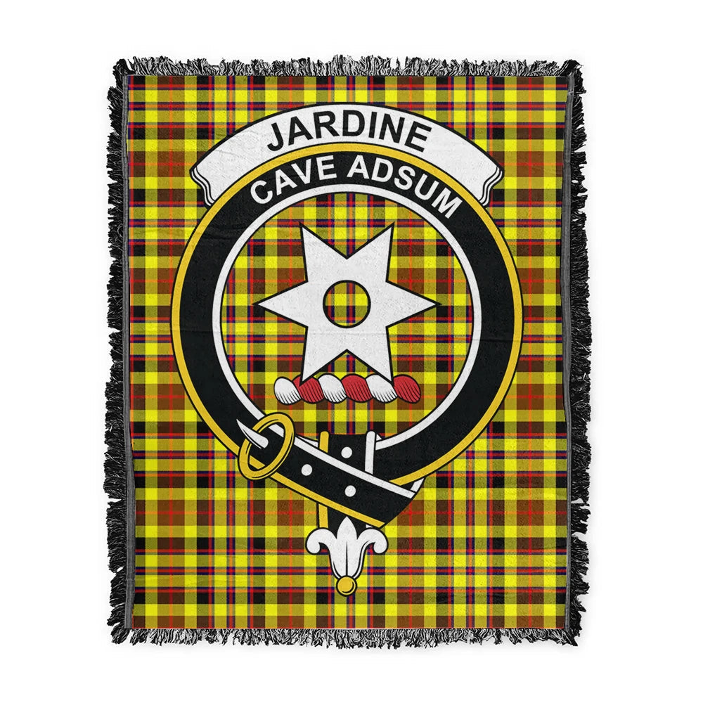 Scottish Tartan Jardine Clan Woven Blanket Crest Style