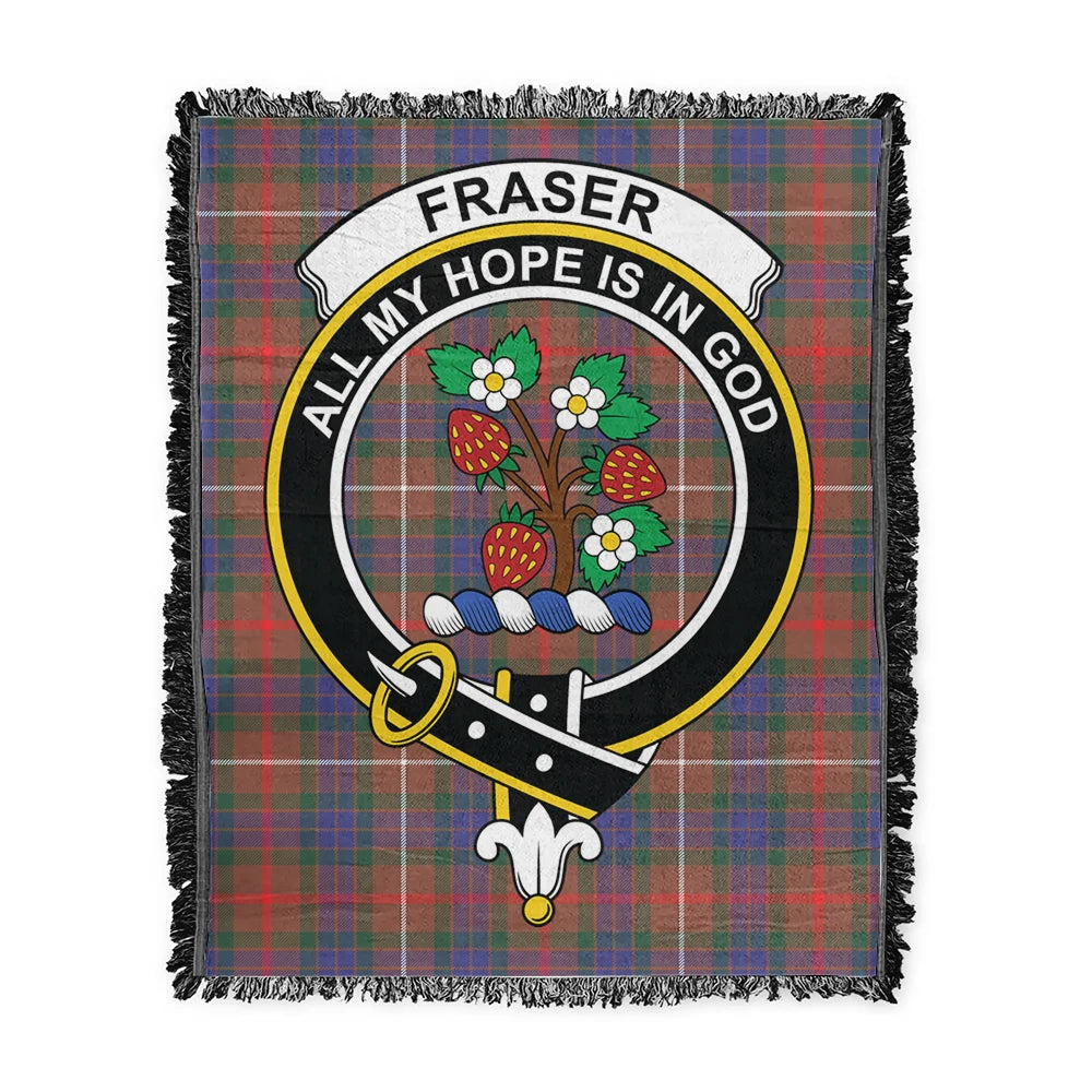 Scottish Tartan Fraser Hunting Modern Clan Woven Blanket Crest Style