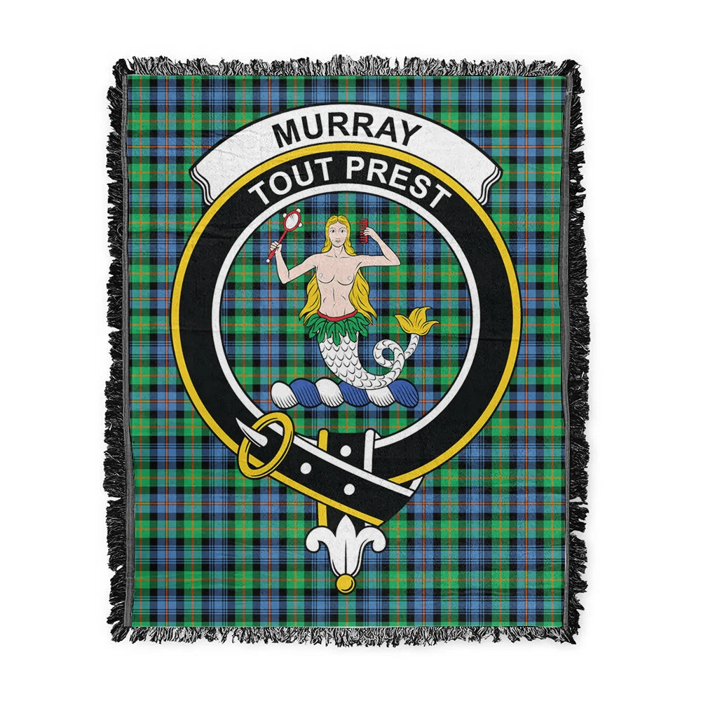 Scottish Tartan Murray of Atholl Ancient Clan Woven Blanket Crest Style