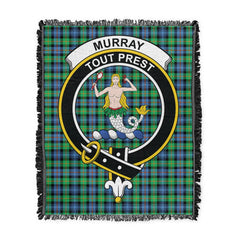 Scottish Tartan Murray of Atholl Ancient Clan Woven Blanket Crest Style
