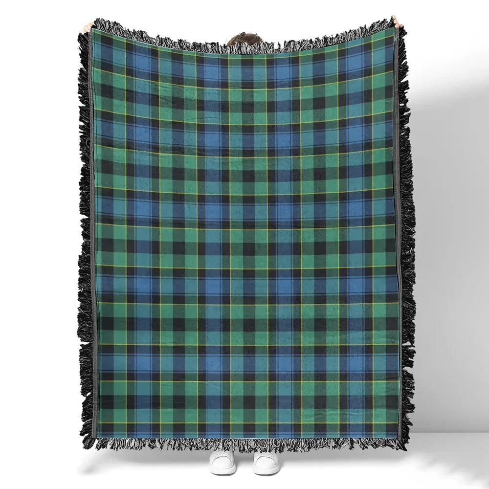 Scottish Tartan Mouat Clan Woven Blanket Plaid Style